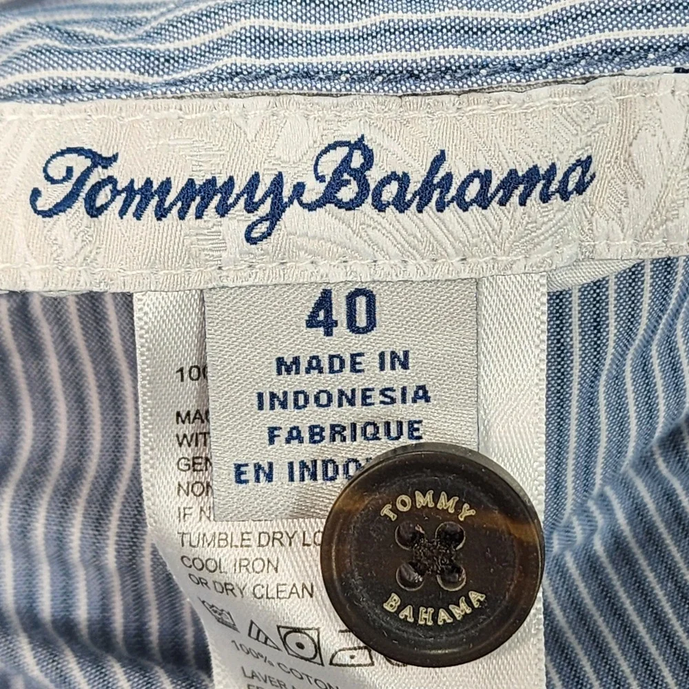 Tommy Bahama Golf Shorts Mens 40x9 Blue Pink‎ Plaid Striped Reversible Pockets